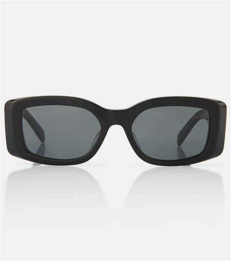 Triomphe XL 01 rectanngular sunglasses in black 